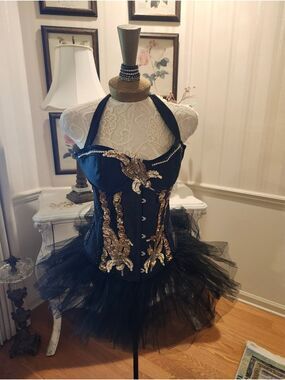 Custom OOAK Dark Queen Whimsigoth Corset Costume Victoria Velvet L